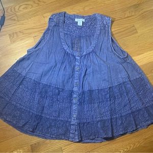 Rachel Zoe Size Medium Sleeveless Purple Flare Top